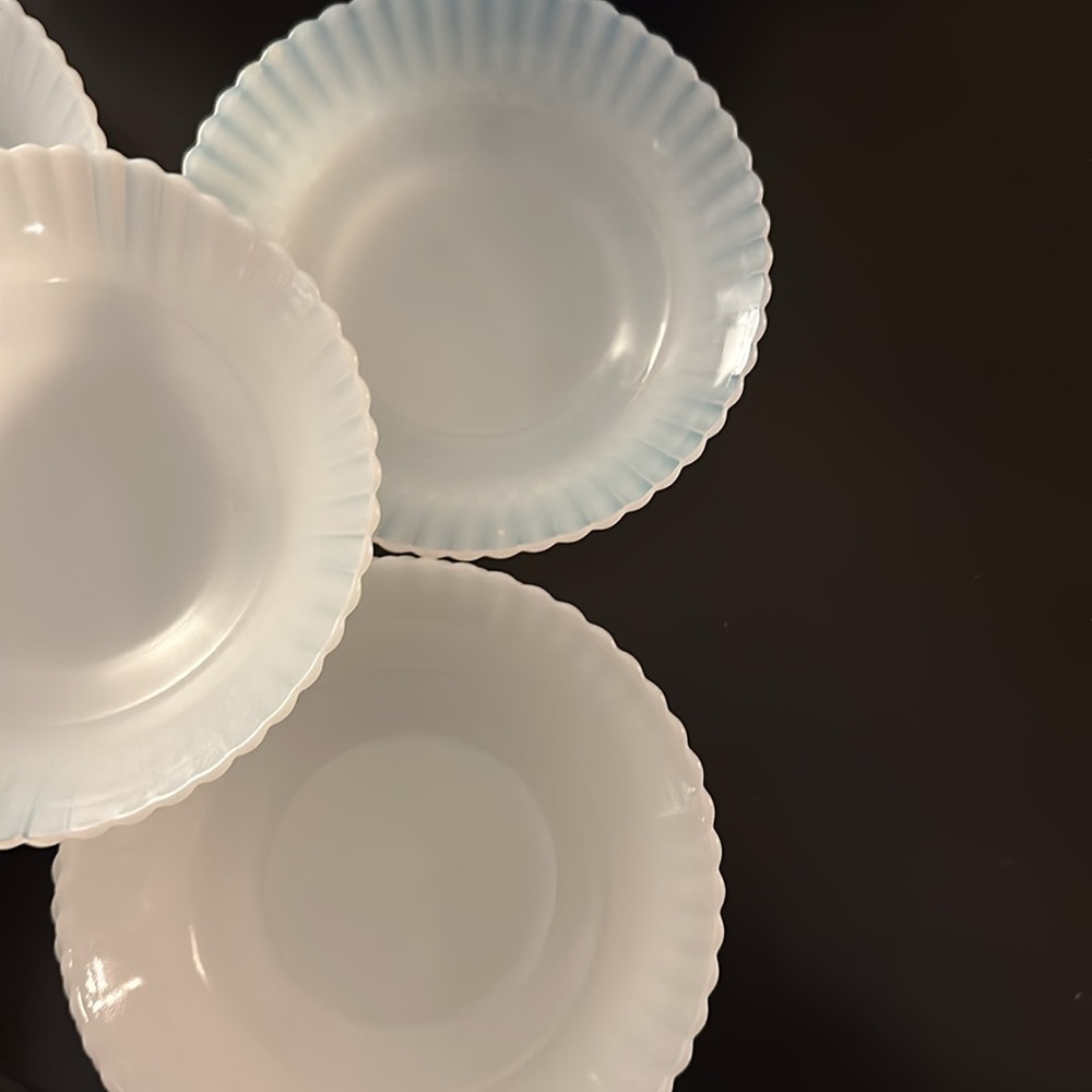 Scallop Milk Glass berry Bowls, milkglass, fruit bowls, Cottagecore, cottage